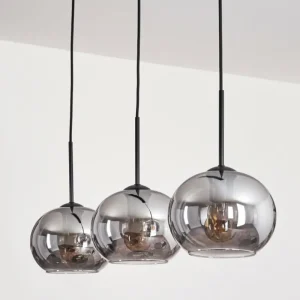 hofstein Suspension - Verre Apedo Fumé, 3 lumières* Lampes Modernes