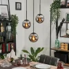 hofstein Suspension - Verre Gastor Chrome, Fumé, 3 lumières* Lampes Modernes