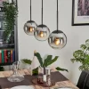 hofstein Suspension - Verre Gastor Chrome, Clair, Fumé, 3 lumières* Lampes Modernes