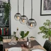 hofstein Suspension - Verre Gastor Clair, Fumé, 3 lumières* Lampes Modernes