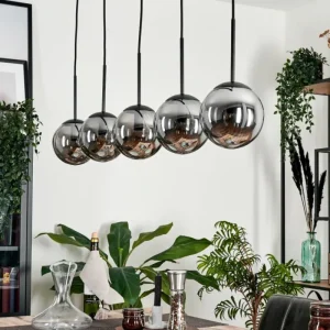 hofstein Suspension - Verre Gastor Fumé, 5 lumières* Lampes Modernes