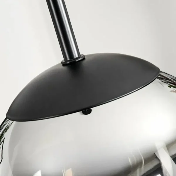 hofstein Suspension - Verre Gastor Chrome, Fumé, 1 lumière* Lampes Modernes