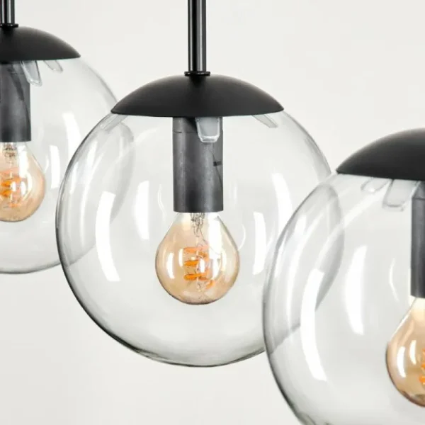 hofstein Suspension - Verre Gastor Clair, 5 lumières* Lampes En Verre