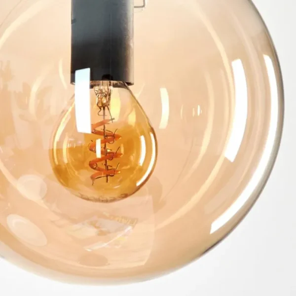 hofstein Suspension - Verre Gastor Ambre, 4 lumières* Lampes En Verre