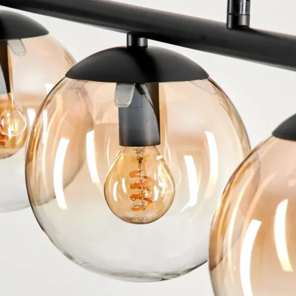 hofstein Suspension - Verre Gastor Ambre, Clair, 3 lumières* Lampes En Verre