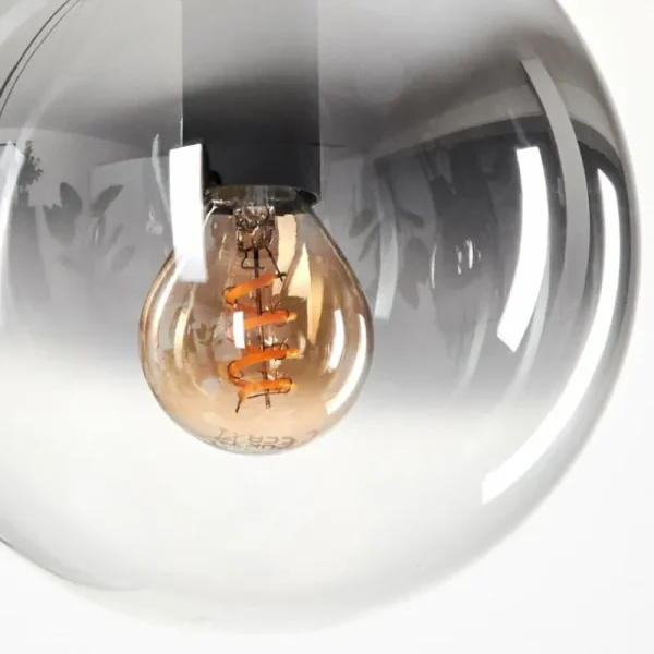 hofstein Suspension - Verre Gastor Clair, Fumé, 3 lumières* Lampes Modernes