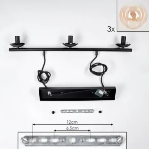hofstein Suspension - Verre Gastor Ambre, Clair, 3 lumières* Lampes En Verre