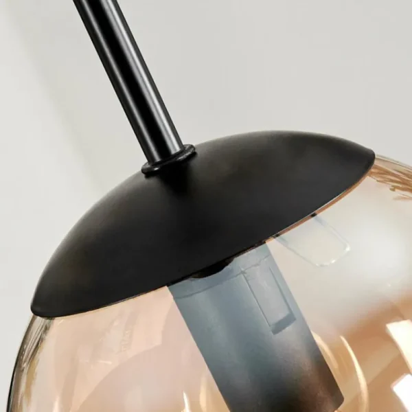 hofstein Suspension - Verre Gastor Ambre, Clair, 3 lumières* Lampes En Verre