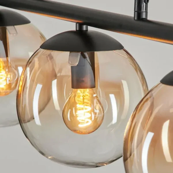 hofstein Suspension - Verre Gastor Ambre, Clair, 3 lumières* Lampes En Verre