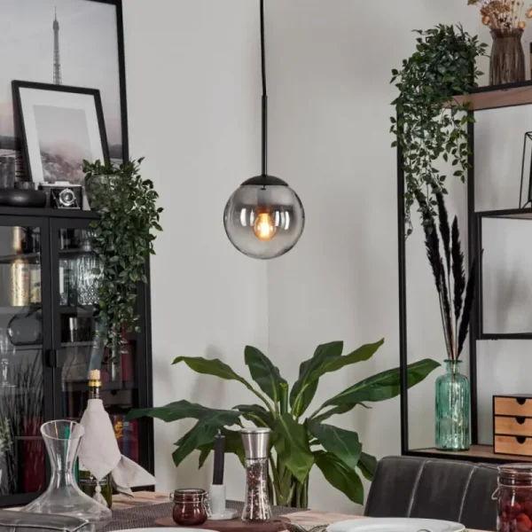 hofstein Suspension - Verre Gastor Clair, Fumé, 1 lumière* Lampes Modernes