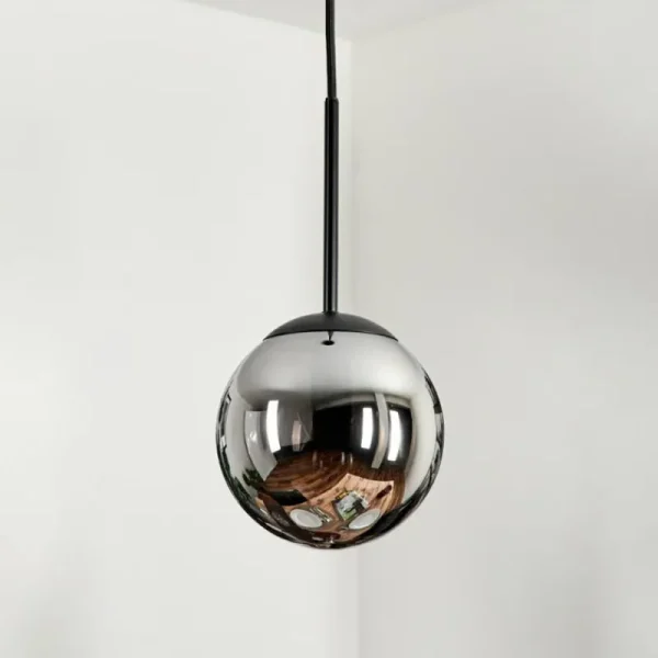 hofstein Suspension - Verre Gastor Chrome, Fumé, 1 lumière* Lampes Modernes