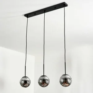 hofstein Suspension - Verre Gastor Fumé, 3 lumières* Lampes Modernes