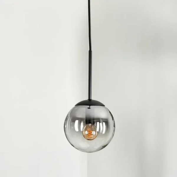 hofstein Suspension - Verre Gastor Clair, Fumé, 1 lumière* Lampes Modernes