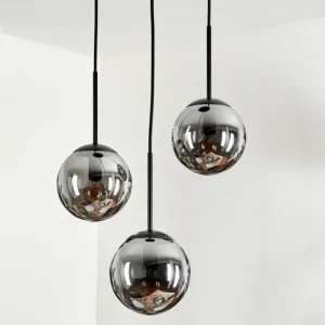hofstein Suspension - Verre Gastor Fumé, 3 lumières* Lampes Modernes