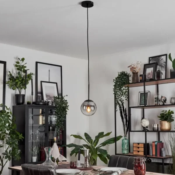 hofstein Suspension - Verre Gastor Clair, Fumé, 1 lumière* Lampes Modernes