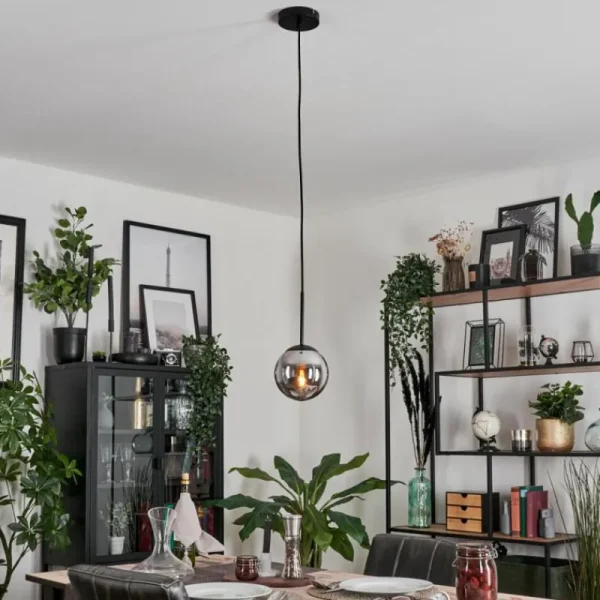 hofstein Suspension - Verre Gastor Fumé, 1 lumière* Lampes Modernes