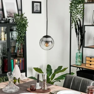 hofstein Suspension - Verre Gastor Clair, Fumé, 1 lumière* Lampes Modernes