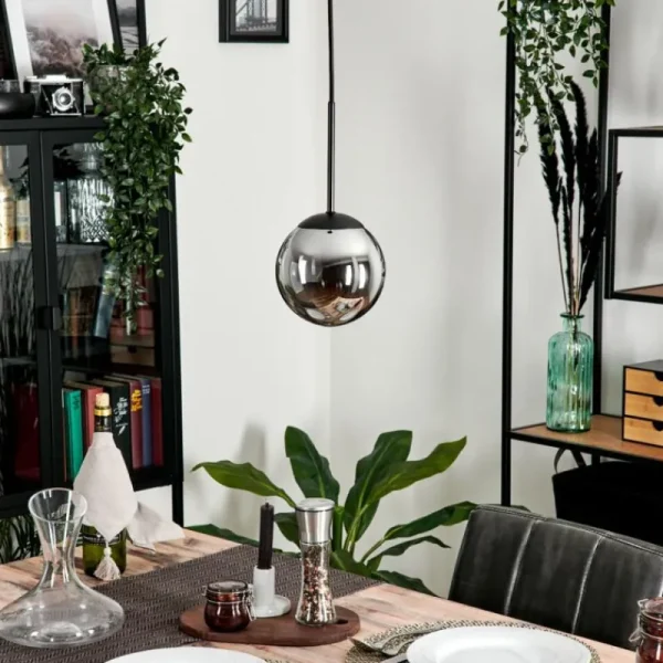 hofstein Suspension - Verre Gastor Fumé, 1 lumière* Lampes Modernes