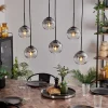 hofstein Suspension - Verre Koyoto Clair, Fumé, 6 lumières* Lampes Modernes