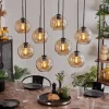 hofstein Suspension - Verre Koyoto Ambre, 8 lumières* Lampes En Verre