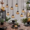 hofstein Suspension - Verre Koyoto Ambre, 8 lumières* Lampes En Verre