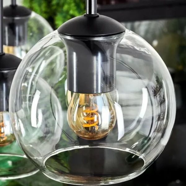 hofstein Suspension - Verre Koyoto Clair, 8 lumières* Lampes En Verre