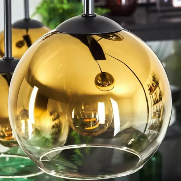 hofstein Suspension - Verre Koyoto Or, Clair, 8 lumières* Lampes En Verre