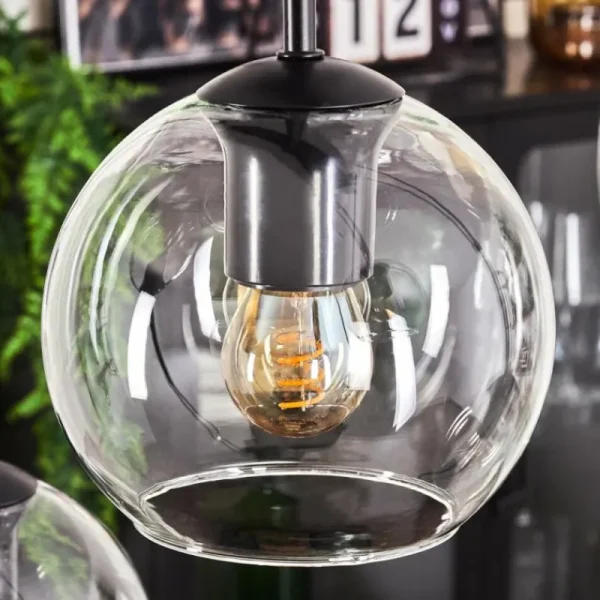 hofstein Suspension - Verre Koyoto Clair, 8 lumières* Lampes En Verre