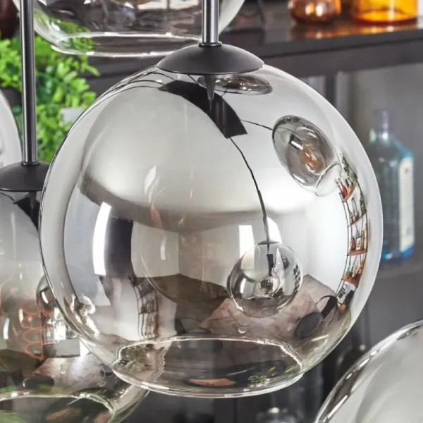 hofstein Suspension - Verre Koyoto Clair, Fumé, 6 lumières* Lampes Modernes