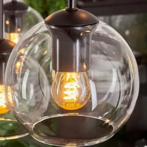 hofstein Suspension - Verre Koyoto Clair, 8 lumières* Lampes En Verre
