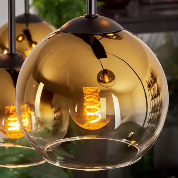 hofstein Suspension - Verre Koyoto Or, Clair, 8 lumières* Lampes En Verre