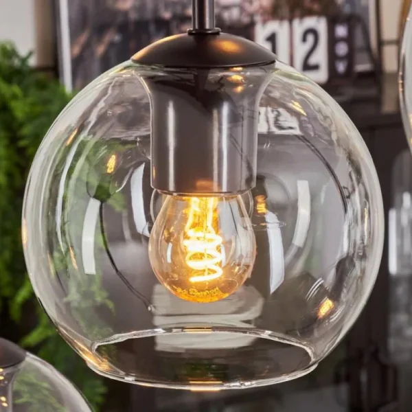 hofstein Suspension - Verre Koyoto Clair, 8 lumières* Lampes En Verre