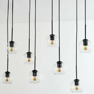 hofstein Suspension - Verre Koyoto Clair, 8 lumières* Lampes En Verre