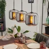 hofstein Suspension - Verre Lauden Chrome, Fumé, 3 lumières* Lampes Modernes
