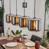 hofstein Suspension - Verre Lauden Chrome, Fumé, 4 lumières* Lampes Modernes