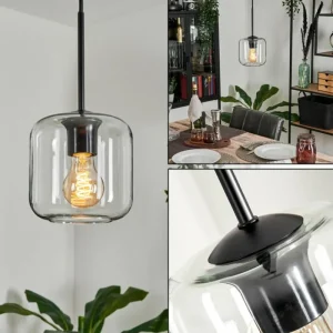 hofstein Suspension - Verre Lauden Clair, 1 lumière* Lampes En Verre