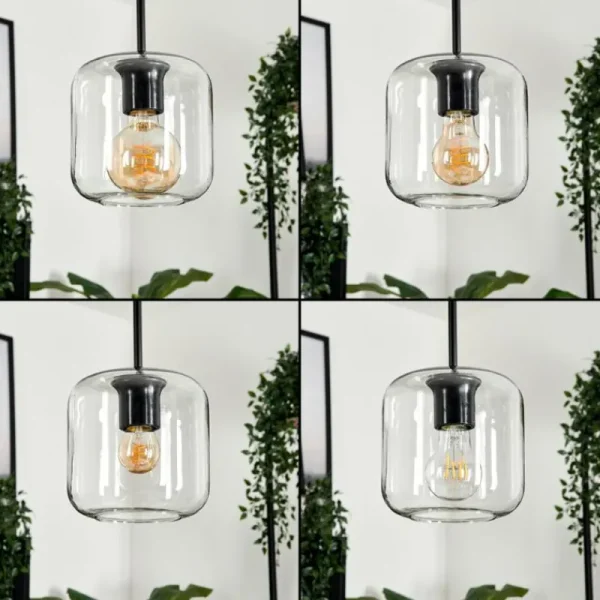 hofstein Suspension - Verre Lauden Clair, 1 lumière* Lampes En Verre
