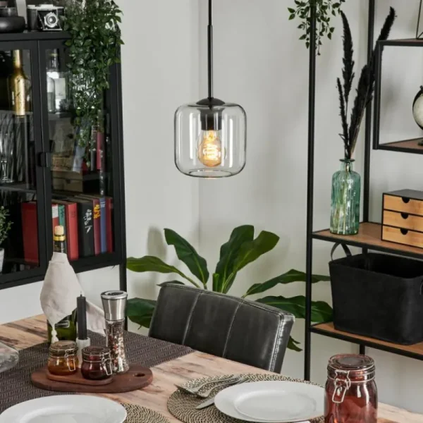 hofstein Suspension - Verre Lauden Clair, 1 lumière* Lampes En Verre