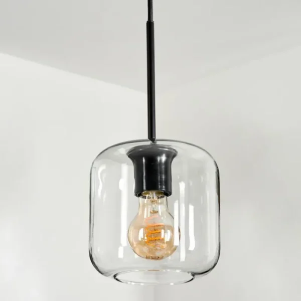 hofstein Suspension - Verre Lauden Clair, 1 lumière* Lampes En Verre