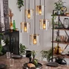 hofstein Suspension - Verre Parane Ambre, Clair, 5 lumières* Lampes En Verre