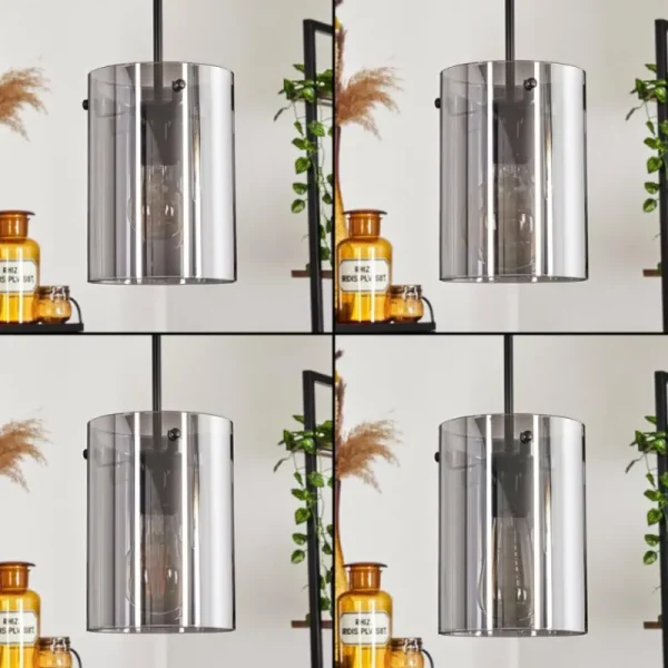 hofstein Suspension - Verre Parane Fumé, 5 lumières* Lampes Modernes