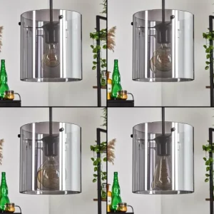 hofstein Suspension - Verre Parane Fumé, 5 lumières* Lampes Modernes