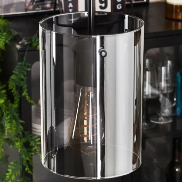 hofstein Suspension - Verre Parane Fumé, 5 lumières* Lampes Modernes
