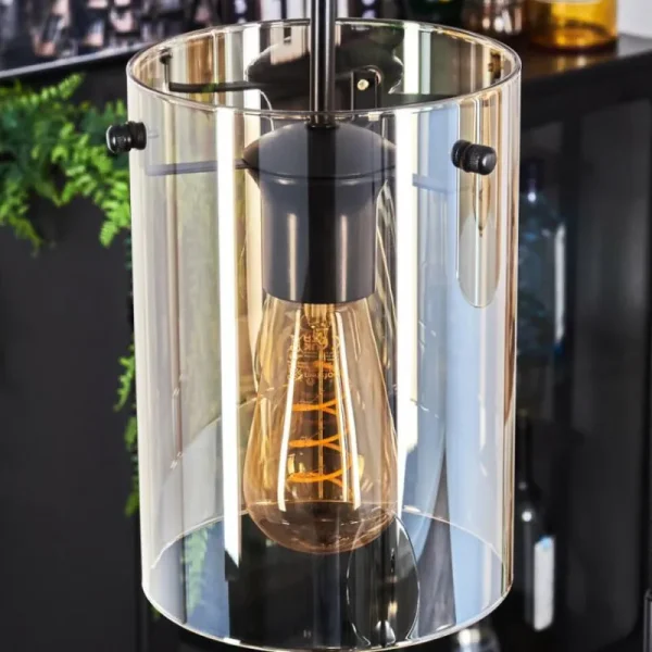 hofstein Suspension - Verre Parane Ambre, 3 lumières* Lampes En Verre