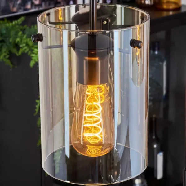 hofstein Suspension - Verre Parane Ambre, 3 lumières* Lampes En Verre