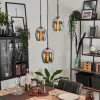 hofstein Suspension - Verre Vevino Chrome, Fumé, 3 lumières* Lampes Modernes