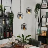 hofstein Suspension - Verre Vevino Chrome, Clair, Fumé, 3 lumières* Lampes Modernes