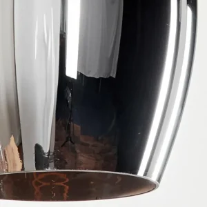 hofstein Suspension - Verre Vevino Chrome, Fumé, 3 lumières* Lampes Modernes