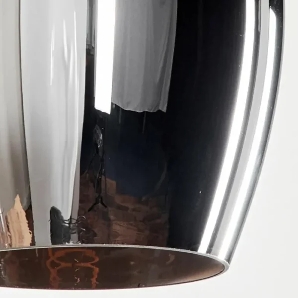 hofstein Suspension - Verre Vevino Chrome, Fumé, 3 lumières* Lampes Modernes