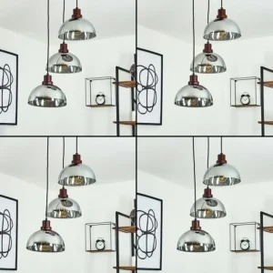 hofstein Suspension Aannestad Bois foncé, Noir, 3 lumières* Lampes Modernes